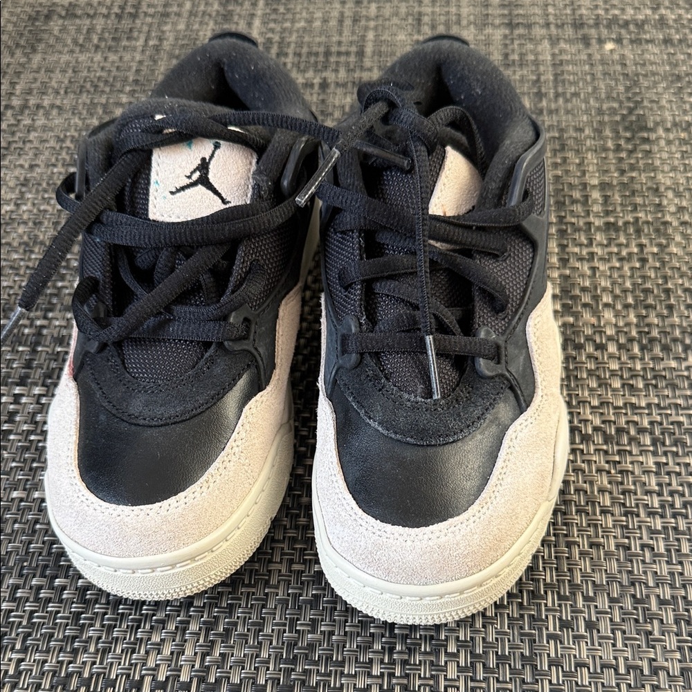 Jordan Kids Black and Cream Low-Top Sneakers